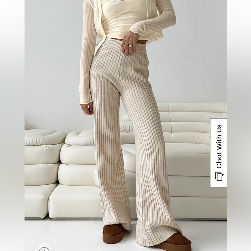 Princess Polly Eco Montana Ribbed Knit Pants